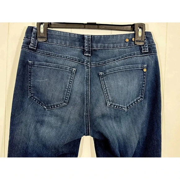 Cabi Skinny Jeans Mid Rise Dark Wash Stretch Denim Jeans Sz 4 style# 514 - Picture 5 of 8